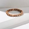 8.5mm Dyed Natural Maifanite/Maifan Stone Round Beads Stretch Bracelet for Girl Women BJEW-JB07178-4