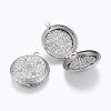 Tarnish Resistant 304 Stainless Steel Locket Pendants STAS-G146-22P-2