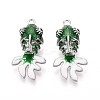 Brass Enamel Pendants KK-T071-27P-01-1