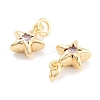 Brass with Cubic Zirconia Pendants KK-P271-38A-02G-2
