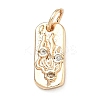 Five Elements Theme Brass Micro Pave Clear Cubic Zirconia Charms KK-F934-02D-G-1