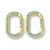 Rack Plated Brass Micro Pave Cubic Zirconia Clasps X-KK-Z039-06A-G-1
