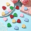 20Pcs 5 Colors Food Grade Eco-Friendly Silicone Focal Beads SIL-CJ0002-08-5