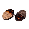 Transparent Resin and Walnut Wood Pendants RESI-T057-04D-3