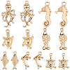 7 Styles Light Gold Marine animal Alloy Pendants FIND-SC0012-79-1