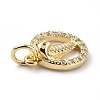 Brass Micro Pave Cubic Zirconia Charms ZIRC-F131-12G-3
