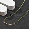 Brass Cable Chain Necklaces for Women NJEW-D302-20G-3