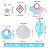 PVD Vacuum Plating 201 Stainless Steel Filigree Pendants STAS-UN0012-49-2
