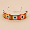 Handmade Evil Eye Glass Seed Bead Bracelets QL5198-4-1