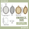 DIY Oval Pendants Making Kits DIY-PH0032-17-2