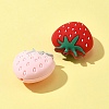 10Pcs 2 Colors Strawberry Food Grade Eco-Friendly Silicone Focal Beads SIL-FS0001-11-4