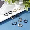 12Pair 2 Color 304 Stainless Steel Huggie Hoop Earrings EJEW-UN0032-61-4