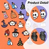 26Pcs 13 Styles Halloween Theme Spray Painted Alloy Enamel Pendants ENAM-FS0002-09-3