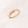 304 Stainless Steel Open Cuff Rings for Women RJEW-K309-13G-1