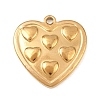 304 Stainless Steel Pendants STAS-C154-05A-G-1