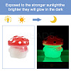 32Pcs 8 Style Luminous Mushroom Resin Display Ornaments DJEW-TA0001-02-5