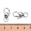Tarnish Resistant Polished 316 Surgical Stainless Steel Lobster Claw Swivel Clasps STAS-R072-30-3