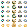 50Pcs 5 Styles Multi-Petal Alloy Enamel Bead Caps FIND-ME0001-41-1