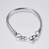 Tarnish Resistant 304 Stainless Steel Round Snake Chain Bracelet Making X-STAS-F139-056P-D-1
