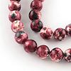 Dyed Natural Ocean White Jade Round Bead Strands G-R295-4mm-02-1