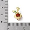 Brass Micro Pave Cubic Zirconia Pendants KK-P290-02D-G-3