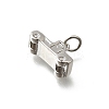 Brass Micro Pave Cubic Zirconia Charms KK-P295-13P-2