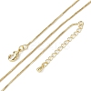 Brass Box Chain Necklaces for Women NJEW-D302-42G-4