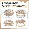 2Pcs 2 Styles Alloy Rhinestone Ring Clip AJEW-LP0002-04-2