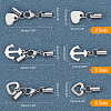 24 Sets 3 Style 304 Stainless Steel Lobster Claw Clasps FIND-FH0003-07-4