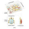 24Pcs Alloy Enamel Charms ENAM-FS0003-75-4