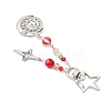 Glass Bead & Alloy Pendant Decorations HJEW-JM03016-6