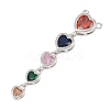 Brass Micro Pave Cubic Zirconia Pendants KK-K418-03A-P-2