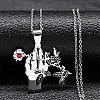 Non-Tarnish 201 Stainless Steel Pendant Necklaces NJEW-G123-03P-1