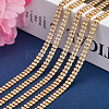 Golden Iron Rhinestone Strass Chains CH-WH0009-04G-01-6
