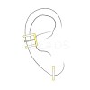 Brass Cuff Earrings and Hoop Earrings Sets EJEW-BB35145-2