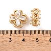 Brass Micro Pave Clear Cubic Zirconia Beads KK-S389-21G-3