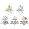 5Pcs 5 Colors Opaque Resin Pendants RESI-FS0001-67B-4