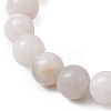 Round Natural Dendritic Agate Beaded Stretch Bracelets for Women BJEW-JB11045-02-3