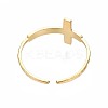 304 Stainless Steel Cross Open Cuff Ring RJEW-T023-17G-2