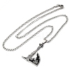 Viking Style Titanium & 201 Stainless Steel Pendant Necklaces NJEW-C066-11P-2