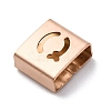 Ion Plating(IP) 304 Stainless Steel Square Slide Charms STAS-L132-06Q-RG-2