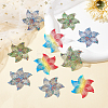 18Pcs 3 Colors 430 Stainless Steel Filigree Pendants STAS-UN0036-03-3