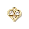 Brass Micro Pave Cubic Zirconia Pendants KK-L258-11G-03-1
