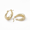 Brass Thick Hoop Earrings for Women EJEW-I270-02G-2