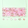 120Pcs 6 Styles Autumn Theme Two-Tone Transparent Glass Charms GLAA-FS0002-23-8