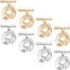 8 Sets 2 Colors Brass Toggle Clasps KK-CA0003-26-1