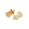 Brass Micro Pave Cubic Zirconia Charms KK-Z129-01G-02-2