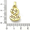 Brass Micro Pave Clear Cubic Zirconia Pendants KK-M279-01G-S-3