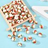 Floral Printed Porcelain Beads PORC-Q199-10mm-15-5