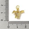 Real 18K Gold Plated Brass Pave Colorful Cubic Zirconia Pendants KK-M283-07E-02-3